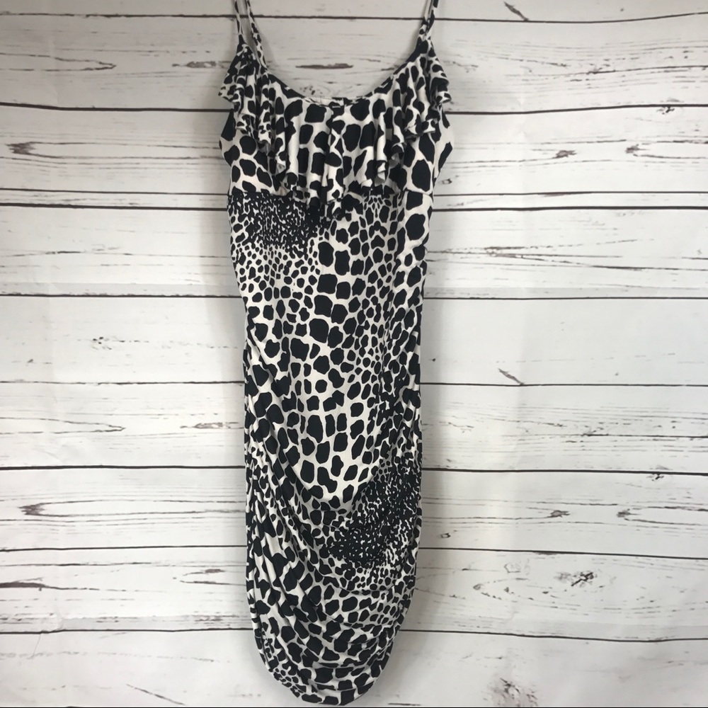 Black and White Cinch Dress Size M Forever 21